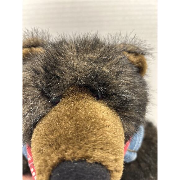VTG Build A Bear Cub Med Size 19" Brown Plush Overalls Bandana NO BAB 0n Paws - Picture 7 of 9
